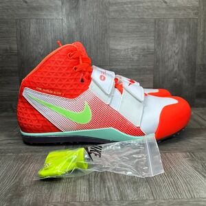Nike Zoom Javelin Elite 3 Mens 9 Crimson White Volt Track Spikes NEW AJ8119-600